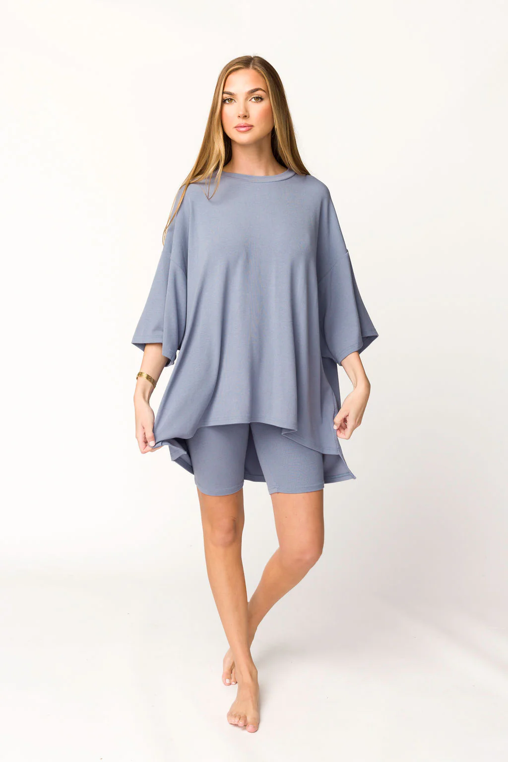 All Weekend Long Set - Short Sleeves - in Malibu Blue - Directfux