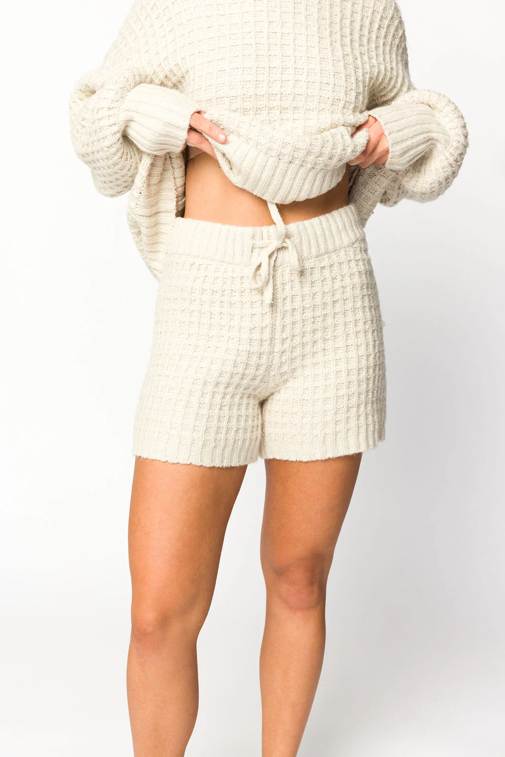 Lovender Sweater Shorts in Natural - Directfux