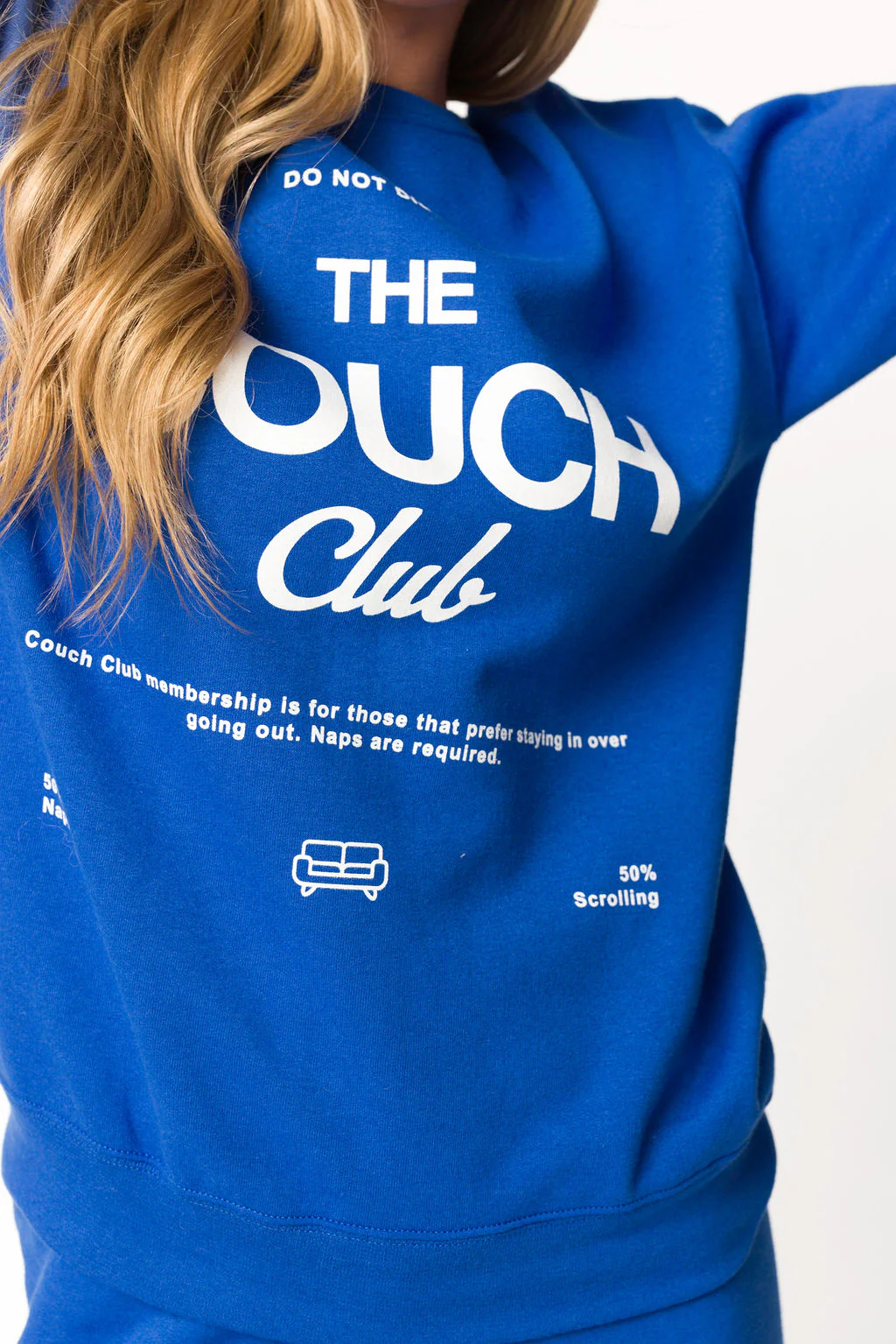 Couch Club Sweatshirt in Royal Blue - Directfux