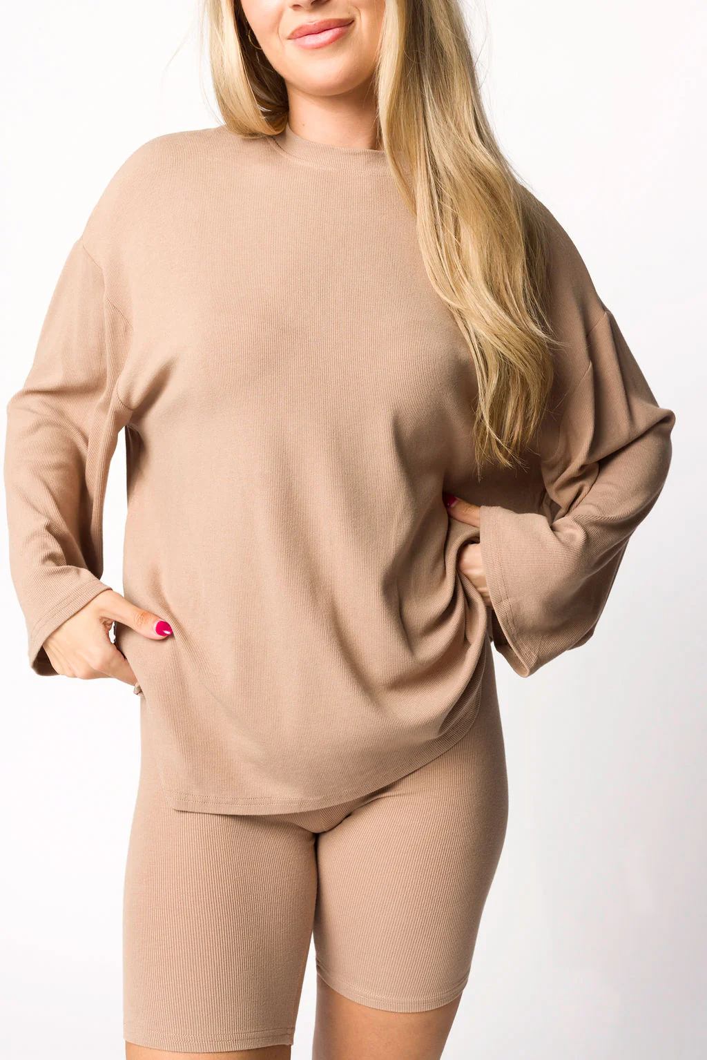 All Weekend Long Set - Long Sleeves - in Biscotti - Directfux