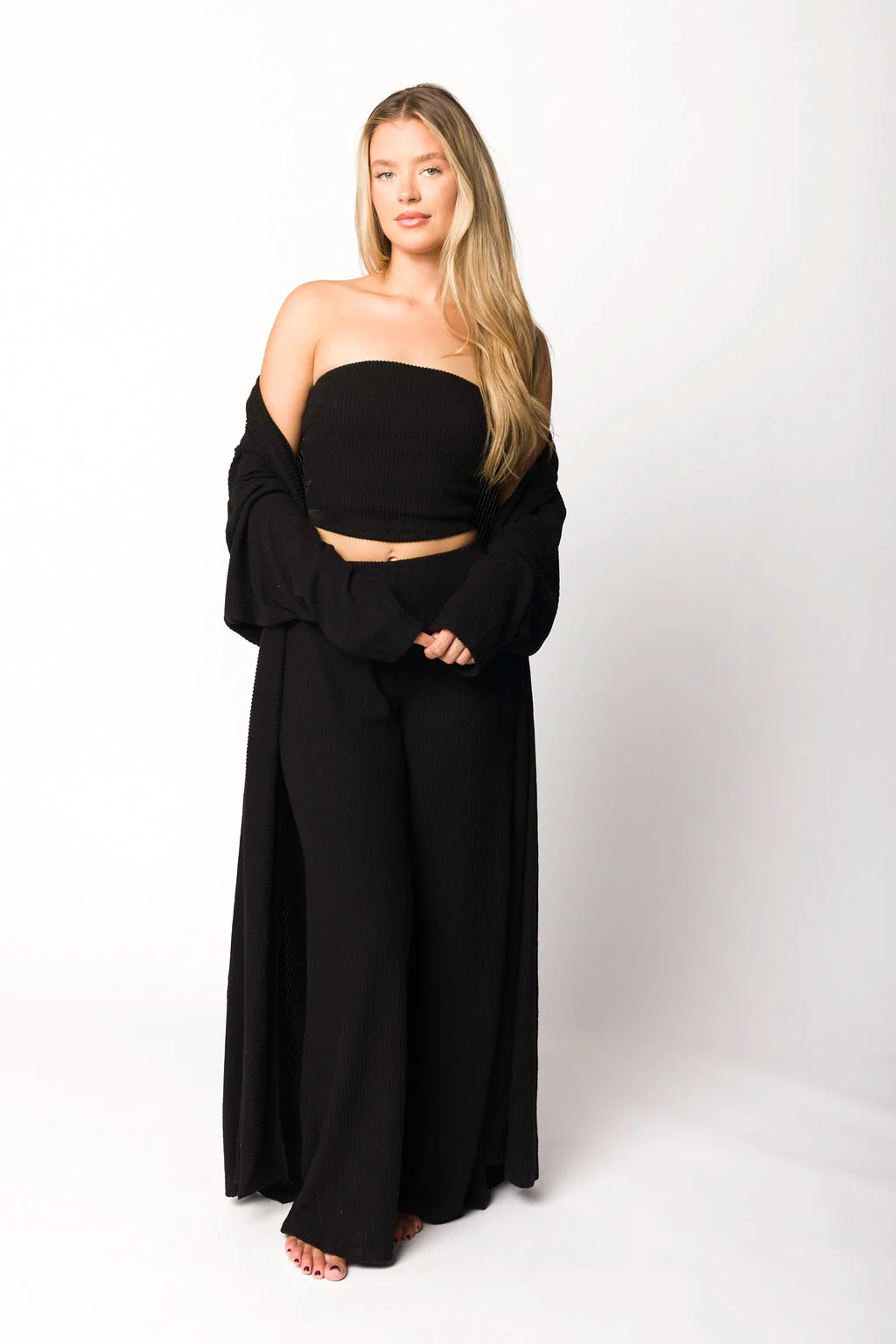 Yacht Club 3 Piece Tube Top Set in Ink - Directfux