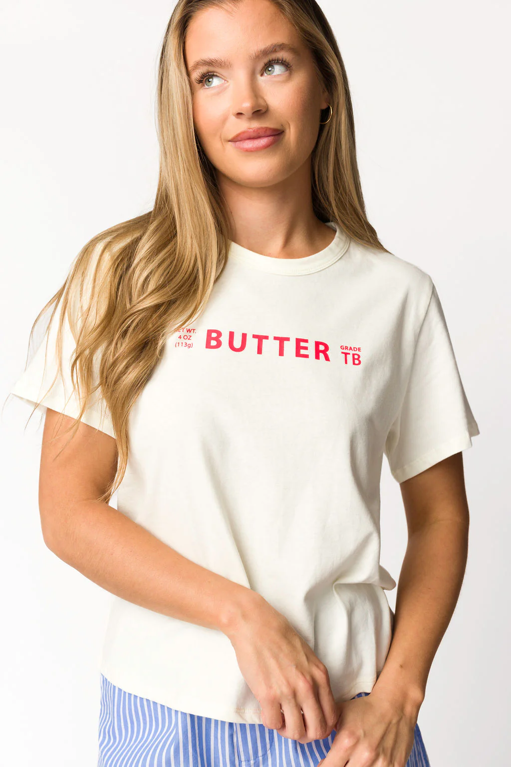Butter Graphic T-Shirt in Cream - Directfux