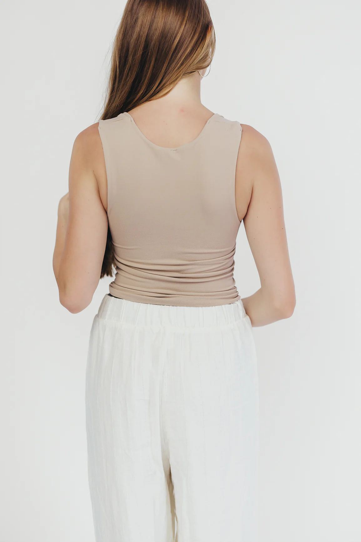 It Takes Two Seamless Tank in Light Taupe - Directfux
