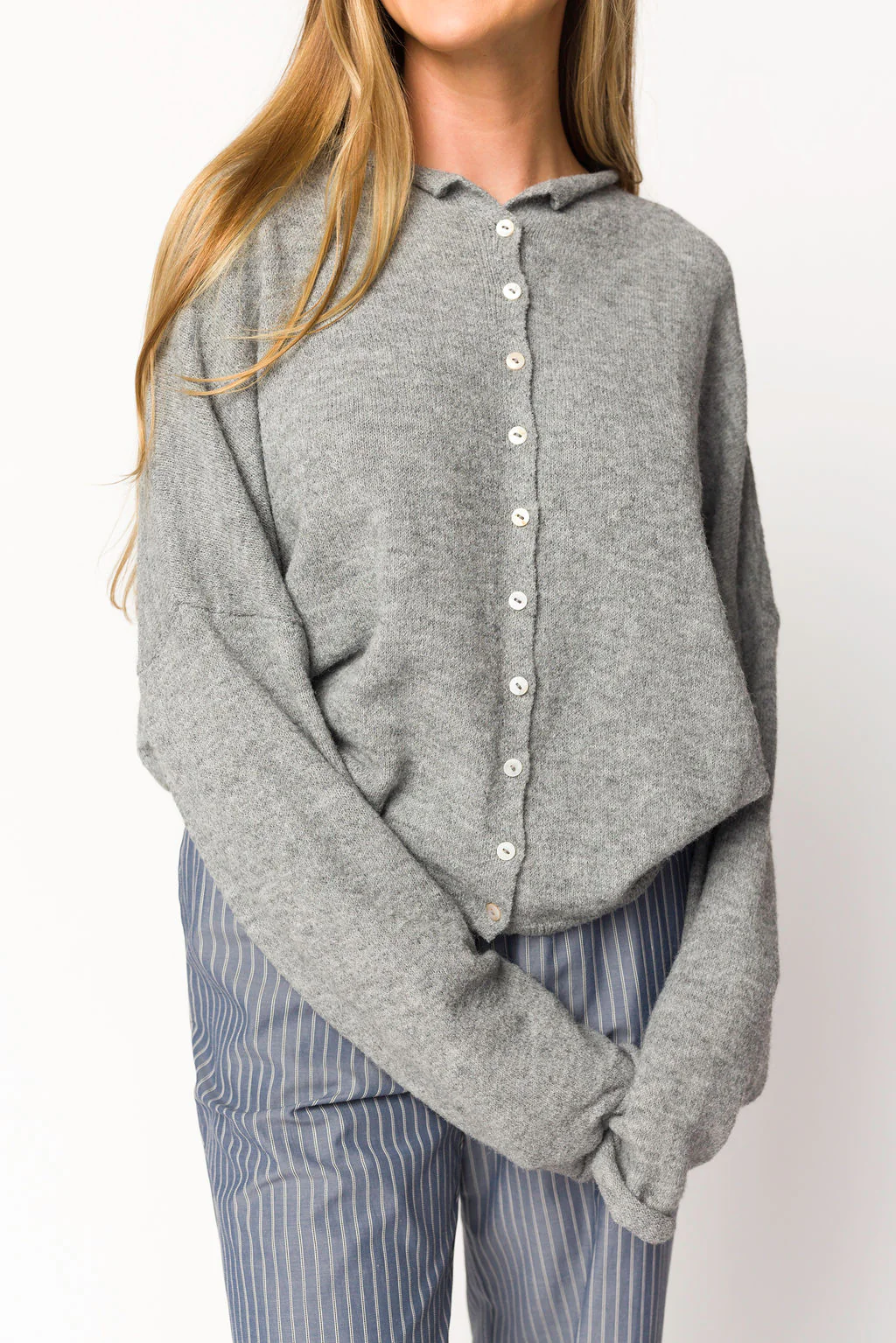 Piper Cardigan in Heather Grey - Directfux
