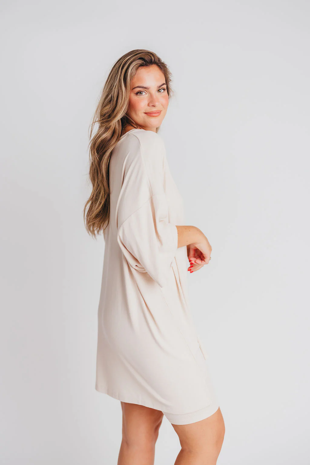 All Weekend Long Set - Short Sleeves - in Oatmeal - Directfux